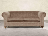 Jasper 3 Seat Chesterfield Sofa In Mocha Vintage Velvet
