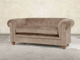Jasper 3 Seat Chesterfield Sofa In Mocha Vintage Velvet