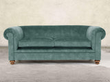 Jasper 3 Seat Chesterfield Sofa In Ocean Storm Vintage Velvet