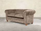 Jasper 3 Seat Chesterfield Sofa In Otter Vintage Velvet