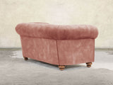 Jasper 3 Seat Chesterfield Sofa In Pink Blush Vintage Velvet