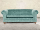 Jasper 3 Seat Chesterfield Sofa In Summer Mist Vintage Velvet
