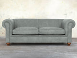 Jasper 3 Seat Chesterfield Sofa In Ash Soft 'n' Easy Leather