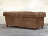 Jasper 3 Seat Chesterfield Sofa In Bracken Soft 'n' Easy Leather