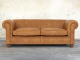 Jasper 3 Seat Chesterfield Sofa In Camel Soft 'n' Easy Leather