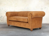 Jasper 3 Seat Chesterfield Sofa In Camel Soft 'n' Easy Leather