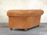 Jasper 3 Seat Chesterfield Sofa In Camel Soft 'n' Easy Leather