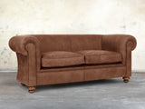 Jasper 3 Seat Chesterfield Sofa In Hazel Soft 'n' Easy Leather