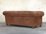 Jasper 3 Seat Chesterfield Sofa In Hazel Soft 'n' Easy Leather