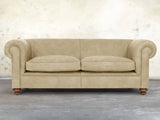 Jasper 3 Seat Chesterfield Sofa In Oyster Soft 'n' Easy Leather