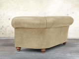 Jasper 3 Seat Chesterfield Sofa In Oyster Soft 'n' Easy Leather