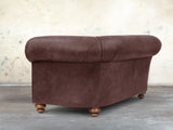 Jasper 3 Seat Chesterfield Sofa In Peat Soft 'n' Easy Leather