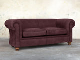 Jasper 3 Seat Chesterfield Sofa In Port Soft 'n' Easy Leather