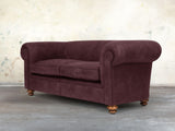 Jasper 3 Seat Chesterfield Sofa In Port Soft 'n' Easy Leather