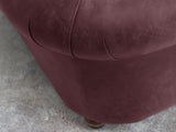 Jasper 3 Seat Chesterfield Sofa In Port Soft 'n' Easy Leather