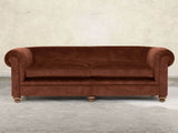 Jasper 4 Seat Chesterfield Sofa In Burnt Umber Vintage Velvet