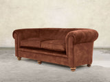 Jasper 4 Seat Chesterfield Sofa In Burnt Umber Vintage Velvet