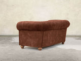 Jasper 4 Seat Chesterfield Sofa In Burnt Umber Vintage Velvet