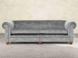 Jasper 4 Seat Chesterfield Sofa In Dove Vintage Velvet