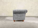 Jasper 4 Seat Chesterfield Sofa In Dove Vintage Velvet