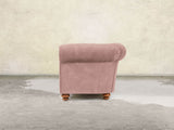 Jasper 4 Seat Chesterfield Sofa In Dusky Pink Vintage Velvet