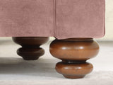 Jasper 4 Seat Chesterfield Sofa In Dusky Pink Vintage Velvet
