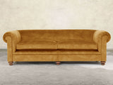 Jasper 4 Seat Chesterfield Sofa In Gold Vintage Velvet