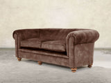 Jasper 4 Seat Chesterfield Sofa In Hickory Vintage Velvet