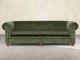Jasper 4 Seat Chesterfield Sofa In Jade Vintage Velvet