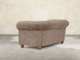 Jasper 4 Seat Chesterfield Sofa In Mocha Vintage Velvet