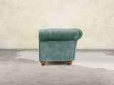 Jasper 4 Seat Chesterfield Sofa In Ocean Storm Vintage Velvet
