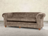 Jasper 4 Seat Chesterfield Sofa In Otter Vintage Velvet