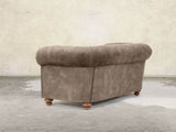 Jasper 4 Seat Chesterfield Sofa In Otter Vintage Velvet