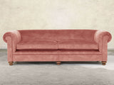 Jasper 4 Seat Chesterfield Sofa In Pink Blush Vintage Velvet