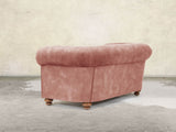 Jasper 4 Seat Chesterfield Sofa In Pink Blush Vintage Velvet