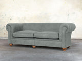 Jasper 4 Seat Chesterfield Sofa In Ash Soft 'n' Easy Leather