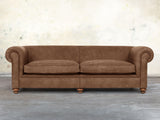 Jasper 4 Seat Chesterfield Sofa In Bracken Soft 'n' Easy Leather