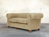 Jasper 4 Seat Chesterfield Sofa In Oyster Soft 'n' Easy Leather