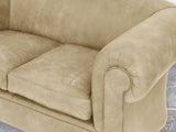 Jasper 4 Seat Chesterfield Sofa In Oyster Soft 'n' Easy Leather