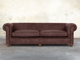 Jasper 4 Seat Chesterfield Sofa In Peat Soft 'n' Easy Leather