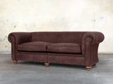 Jasper 4 Seat Chesterfield Sofa In Peat Soft 'n' Easy Leather