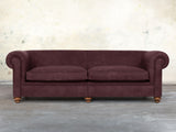Jasper 4 Seat Chesterfield Sofa In Port Soft 'n' Easy Leather