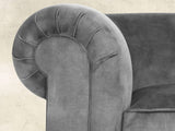 Jasper Chesterfield Chair In Dove Vintage Velvet