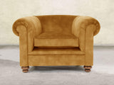 Jasper Chesterfield Chair In Gold Vintage Velvet