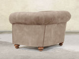 Jasper Chesterfield Chair In Mocha Vintage Velvet