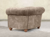 Jasper Chesterfield Chair In Otter Vintage Velvet