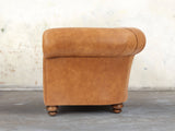 Jasper Chesterfield Chair In Camel Soft 'n' Easy Leather