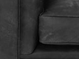 Jasper Chesterfield Chair In Charcoal Soft 'n' Easy Leather