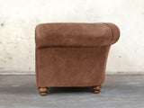 Jasper Chesterfield Chair In Hazel Soft 'n' Easy Leather