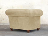 Jasper Chesterfield Chair In Oyster Soft 'n' Easy Leather
